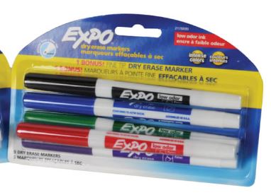 Expo Fine Point Dry Erase Markers 5 pack
