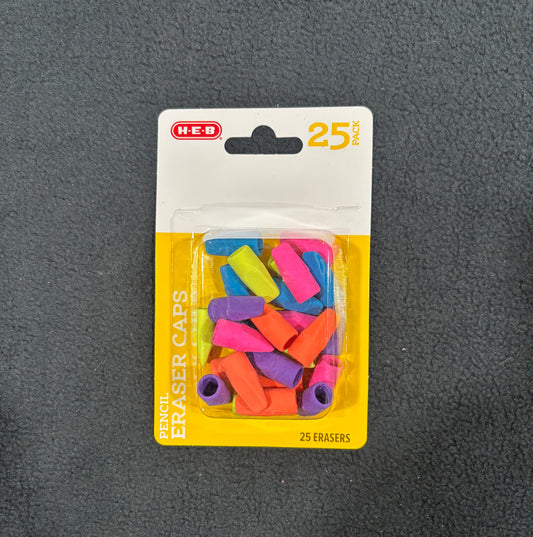 Cap Erasers 25 Count