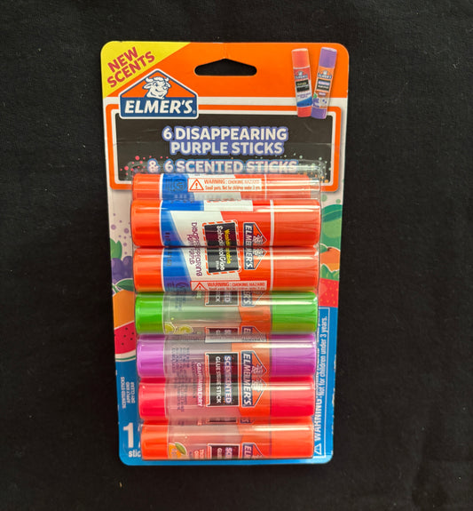 Elmer's Glue Sticks Scented and Purple 12 pack