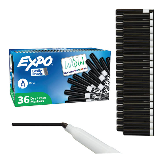 *Expo Dry Erase Markers Fine Point Black 36