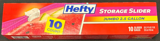 Hefty Jumbo 2.5 Gallon Slider Bags