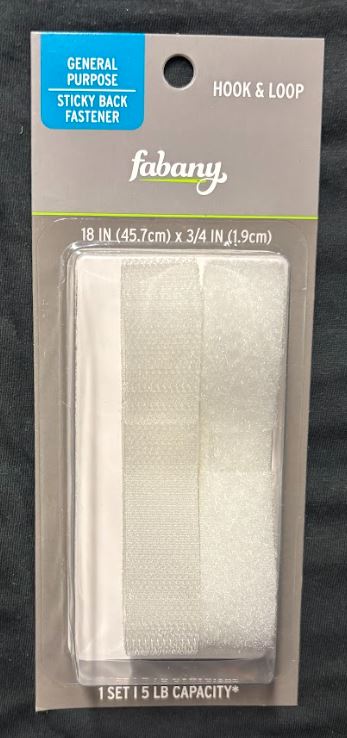 Hook & Loop 18"x3/4" White