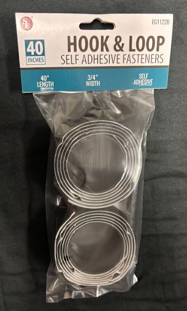 Hook & Loop 40"x3/4" Black