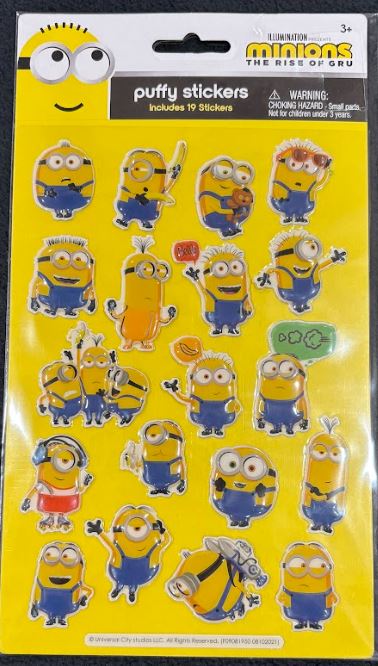Minion Puffy Stickers Set 1