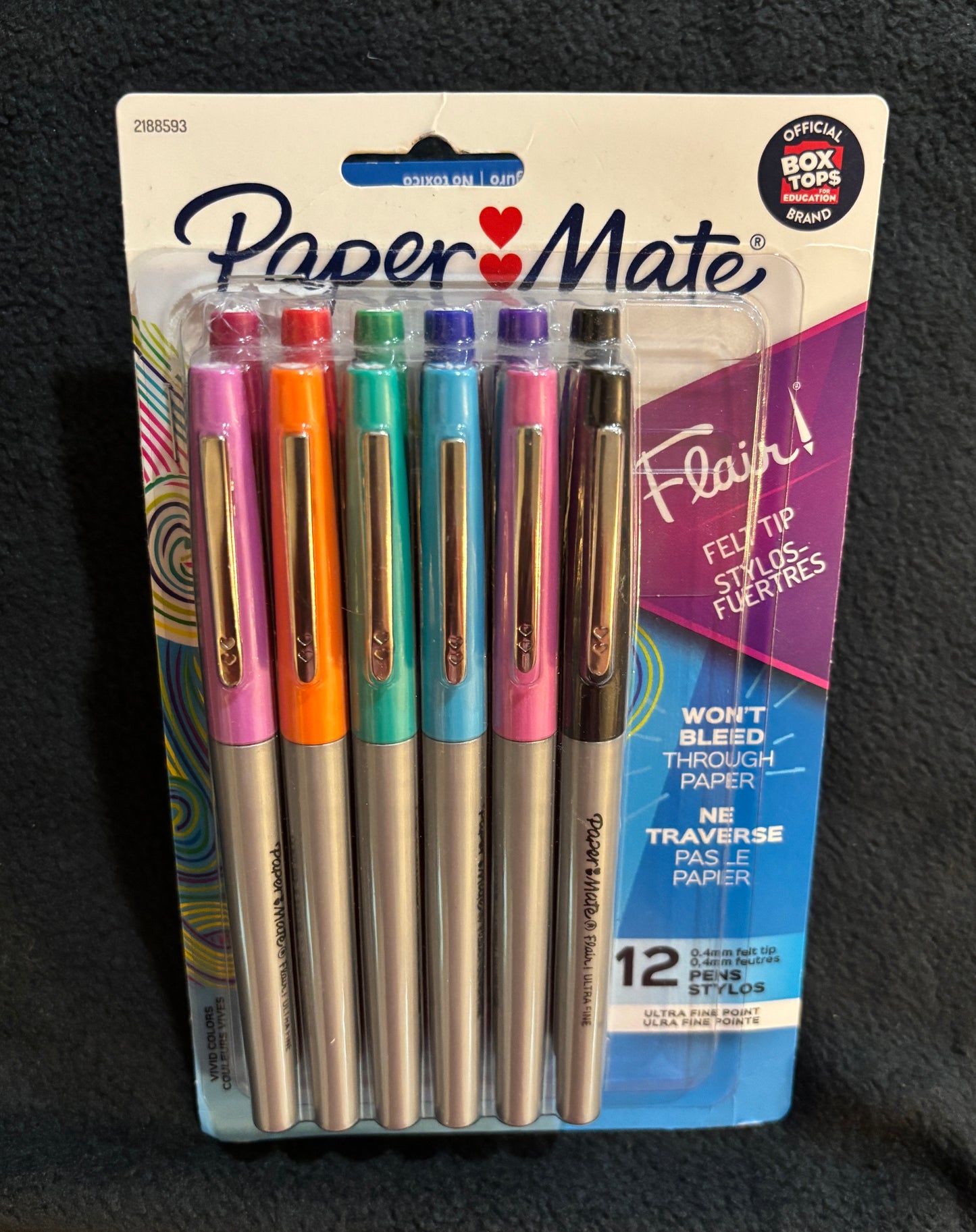 PaperMate Flair Ultra Fine Point Felt Tip Pens 12 pack