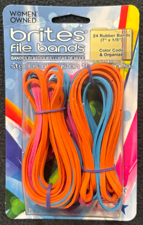 Brites File Bands Extra Long Rubber Bands